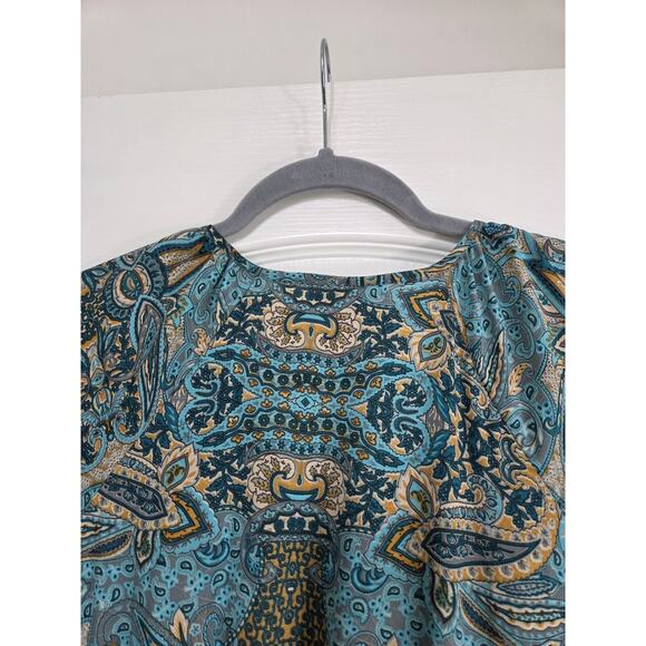 Boemo Anthropologie Green Paisley Ruffle Boho Festival Maxi Dress, Size Small - Picture 10 of 13